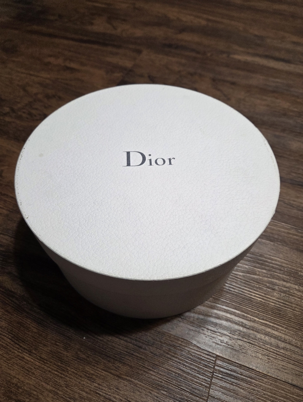 Vintage Christian Dior White Round Hat Box